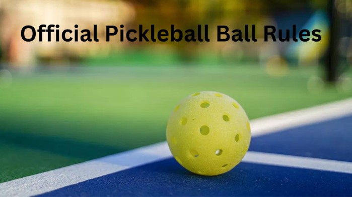 Official Pickleball Ball Rules
