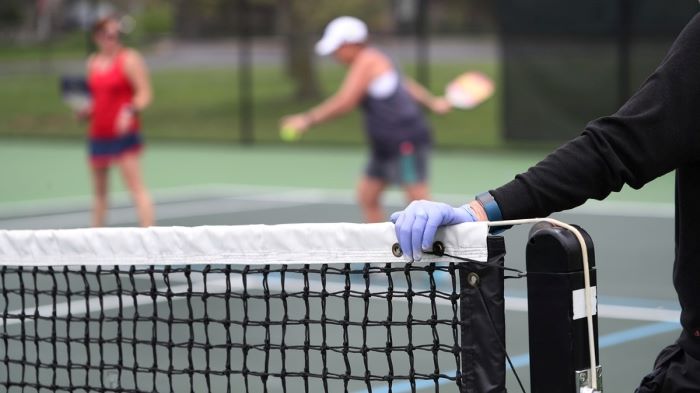 Add The Pickleball Net For Converting Tennis Courts To Pickleball Courts