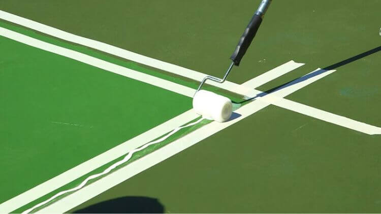 Painting Pickleball Lines On Tennis Court