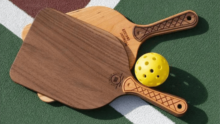 wooden pickleball paddle
